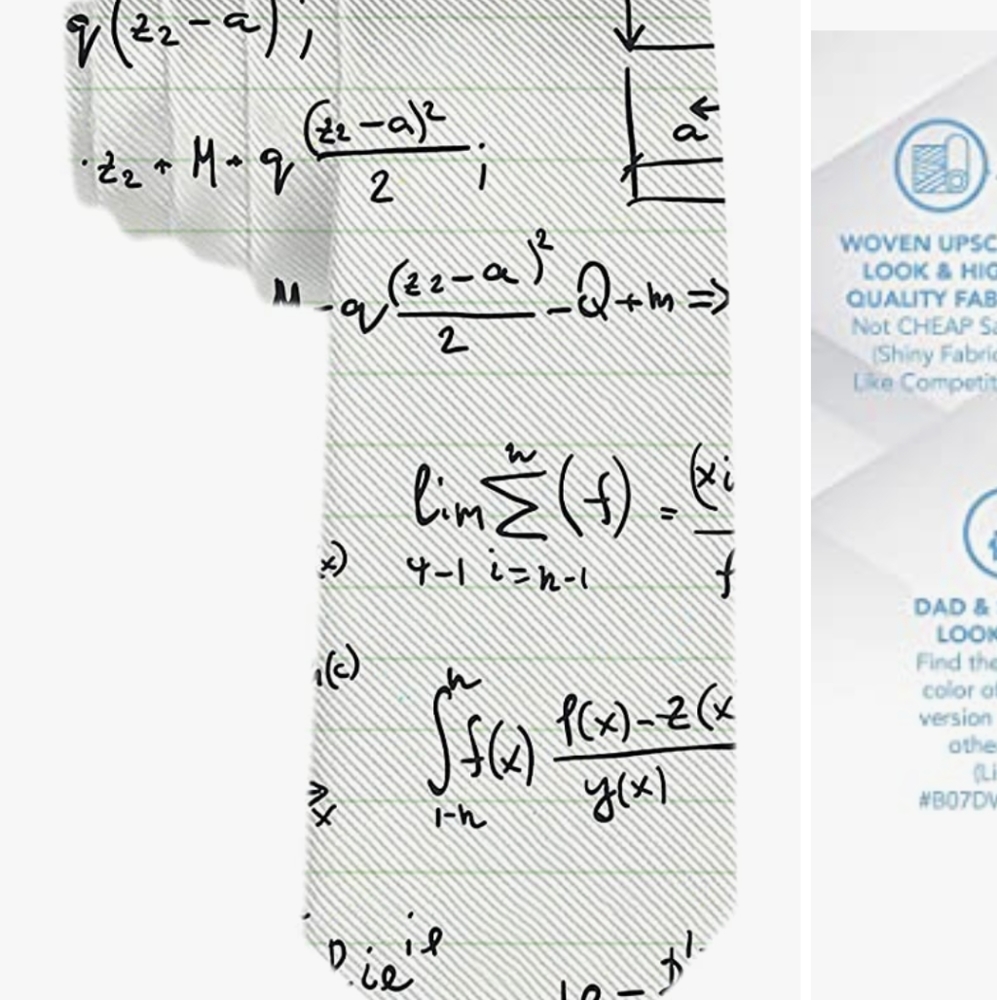 FREE Novelty Mathematical Necktie